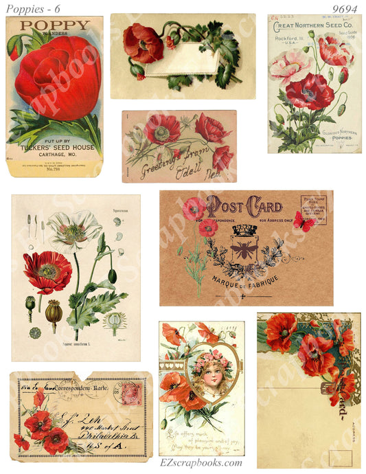 Poppies - Embellishments - 6 - 9694