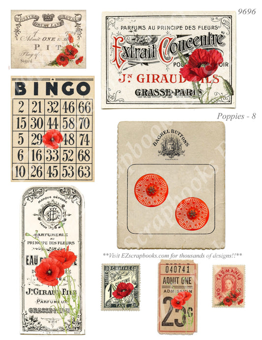 Poppies - Embellishments - 8 - 9696