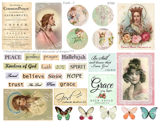 Faith - Embellishments - 2 - 9700 - EZscrapbooks Scrapbook Layouts Faith - Religious