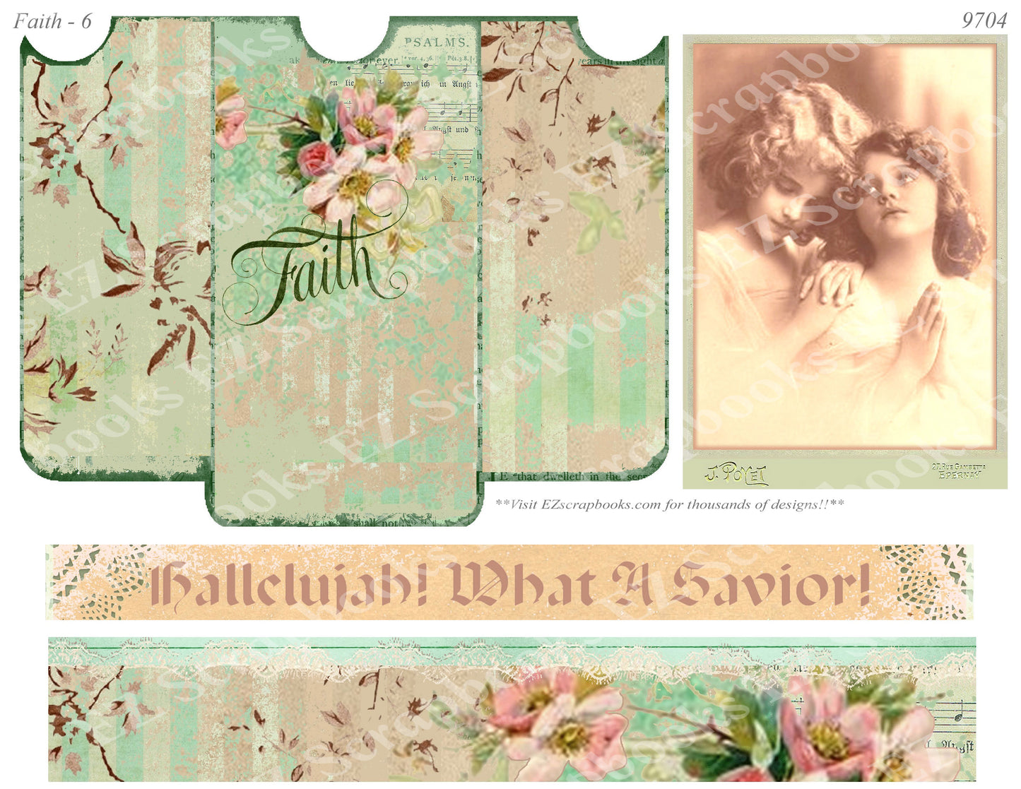 Faith - Embellishments - 6 - 9704 - EZscrapbooks Scrapbook Layouts Faith - Religious