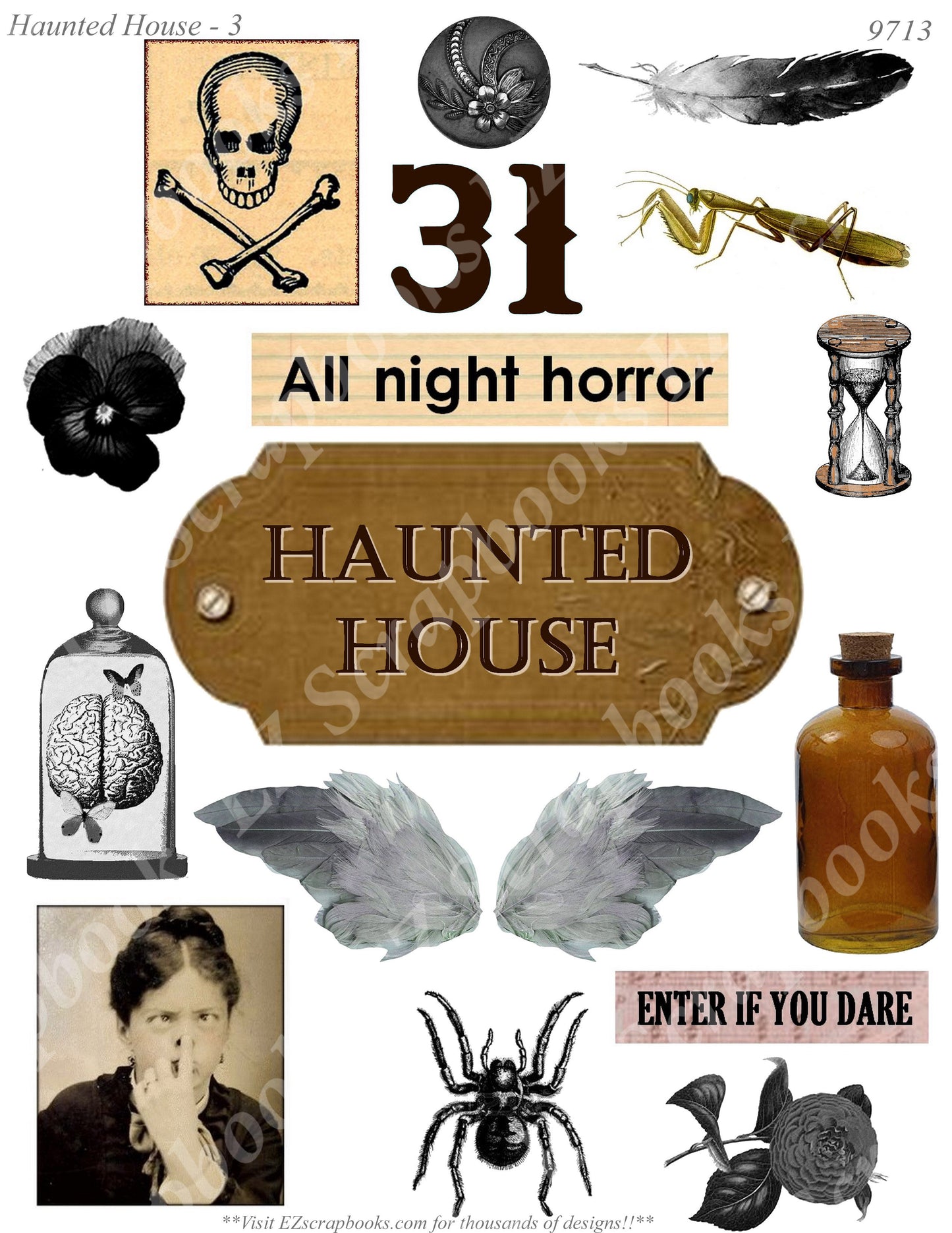 Haunted House - Embellishments - 3 - 9713