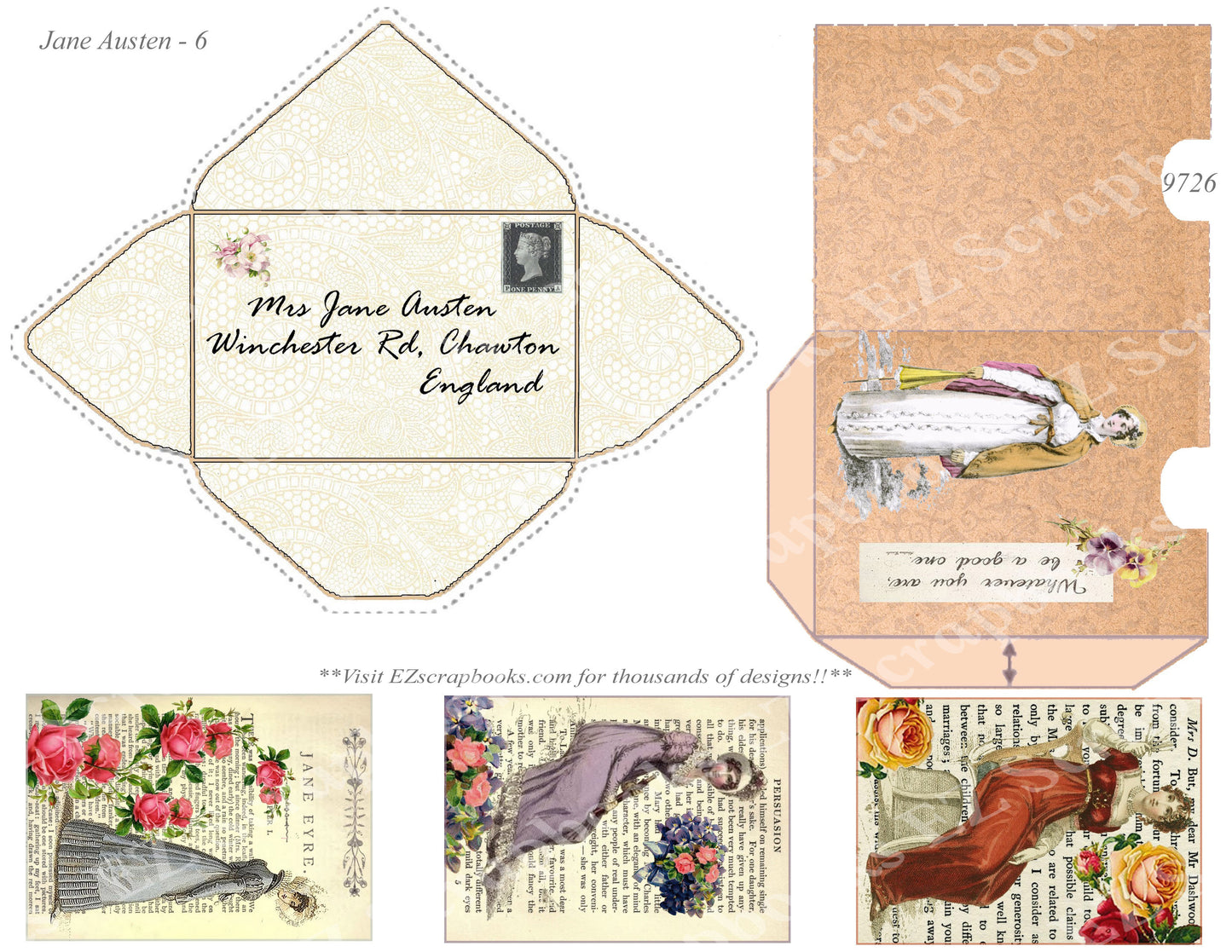 Jane Austen - Embellishments - 6 - 9726