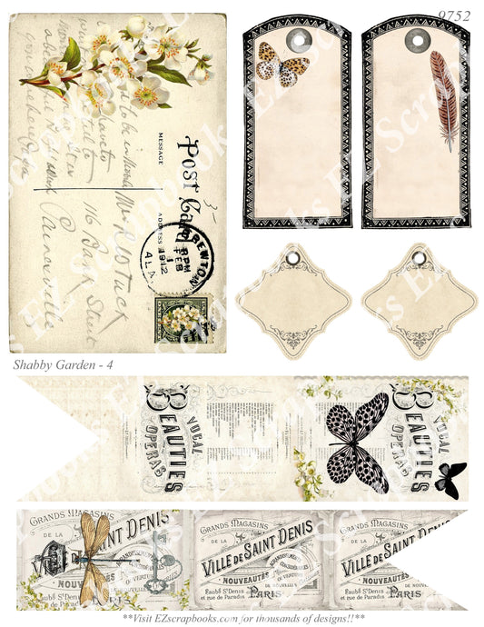 Shabby Garden - Embellishments - 4 - 9752