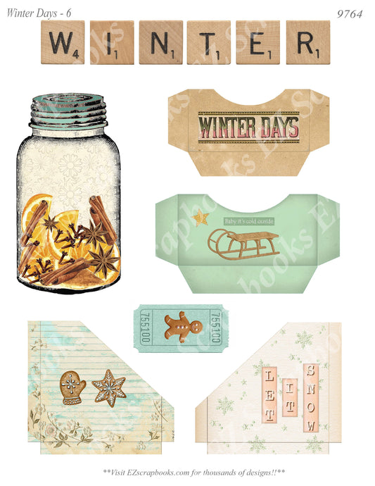 Winter Days - Embellishments - 6 - 9764