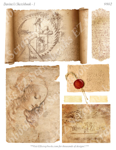 Davinci's Sketchbook - Embellishments - 1 - 9802