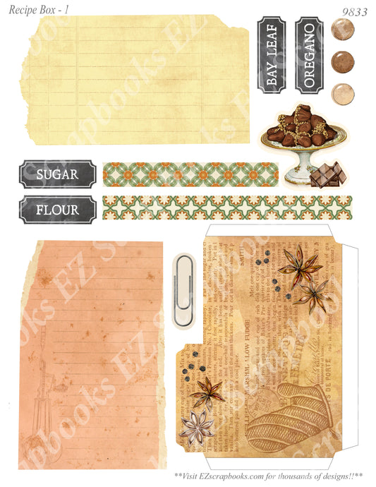 Recipe Box - Embellishments - 1 - 9833