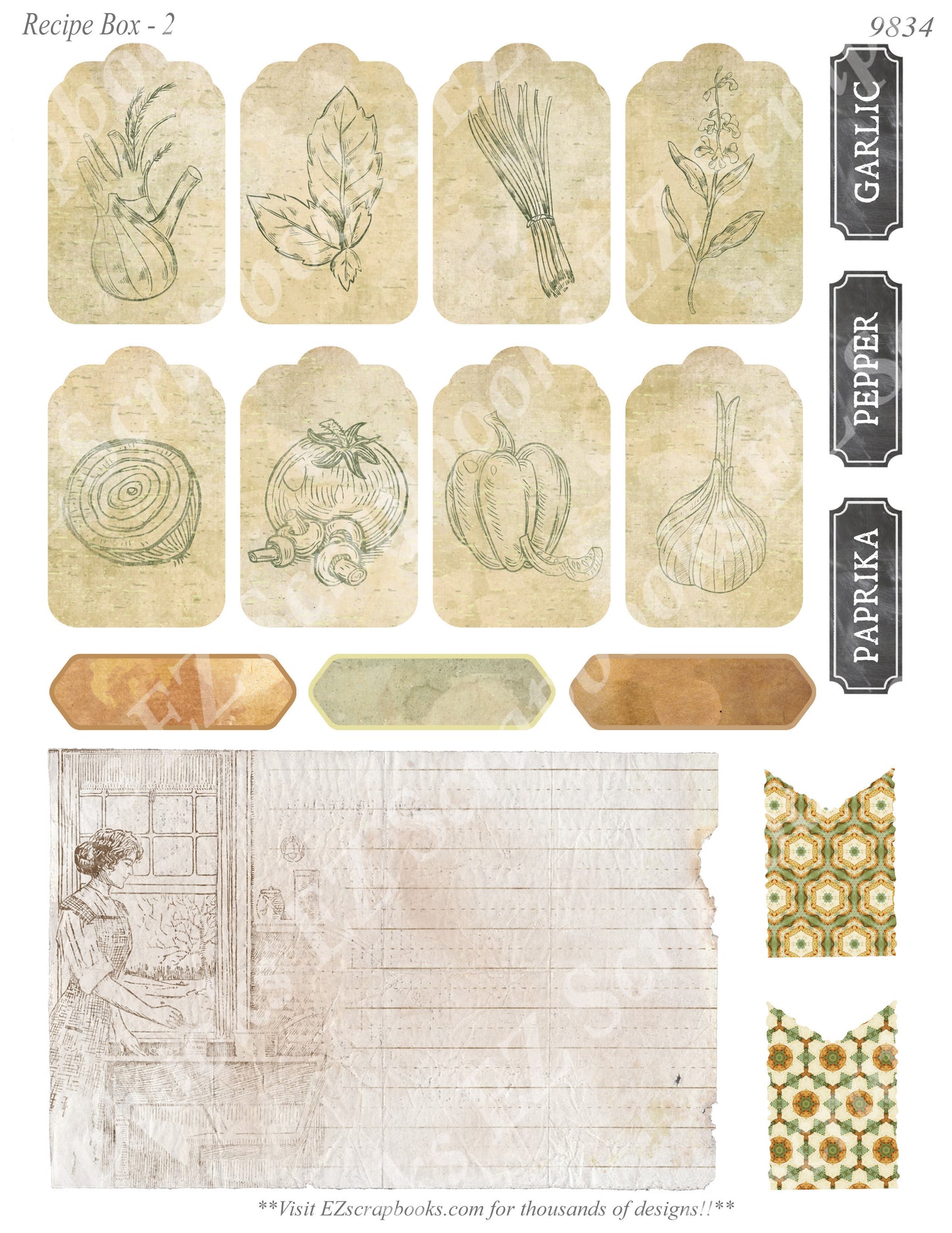 Recipe Box - Embellishments - 2 - 9834