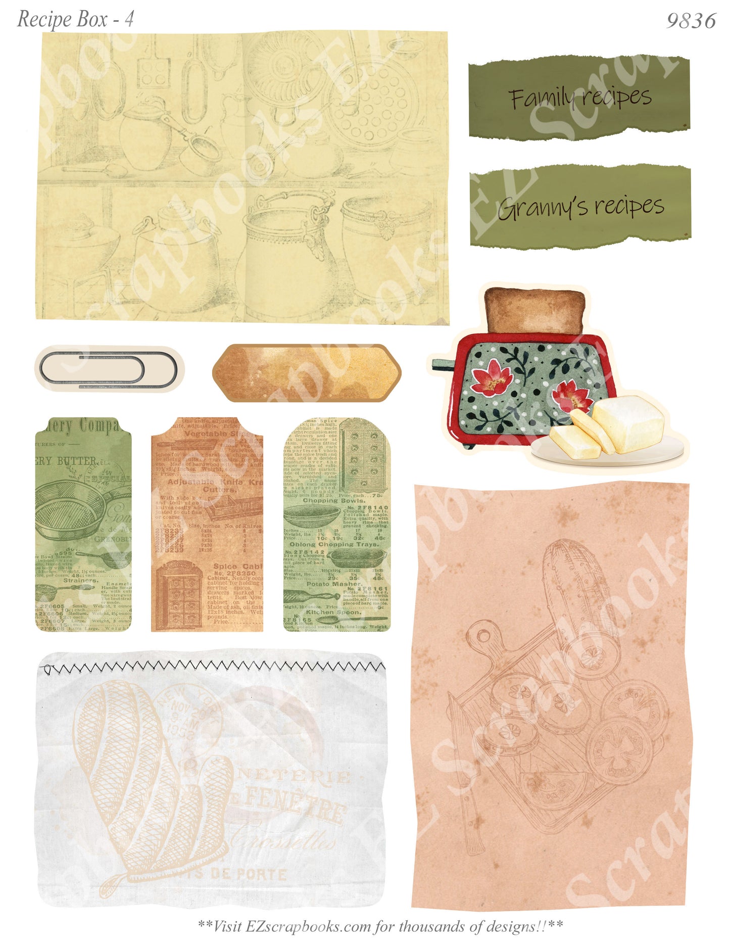 Recipe Box - Embellishments - 4 - 9836