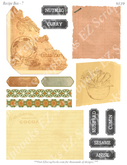 Recipe Box - Embellishments - 7 - 9839