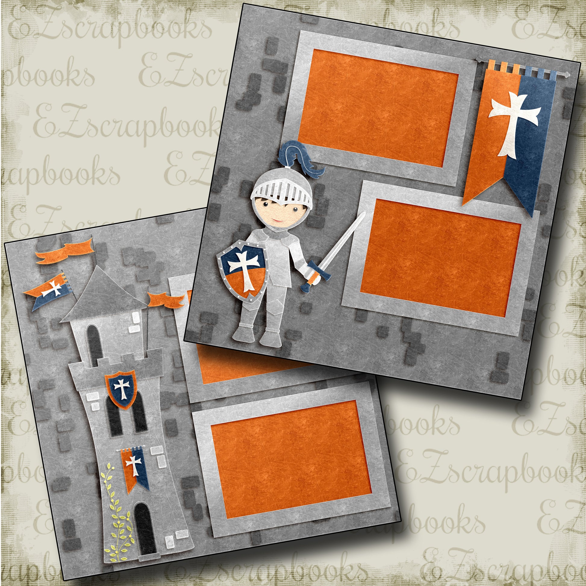 A Knight's Tale - 4480 - EZscrapbooks Scrapbook Layouts Boys