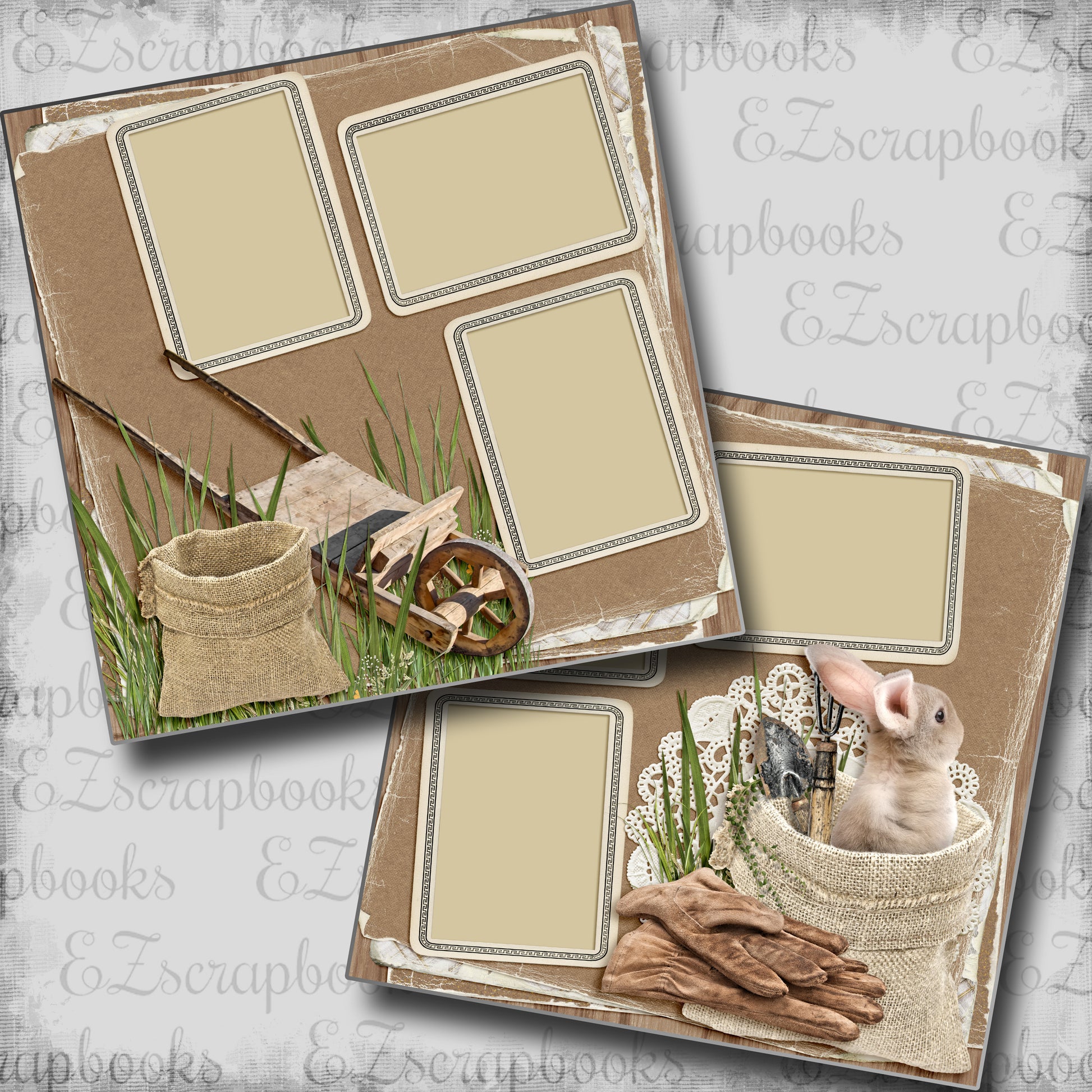 Garden Friend - 5516 - EZscrapbooks Scrapbook Layouts Farm - Garden, Spring