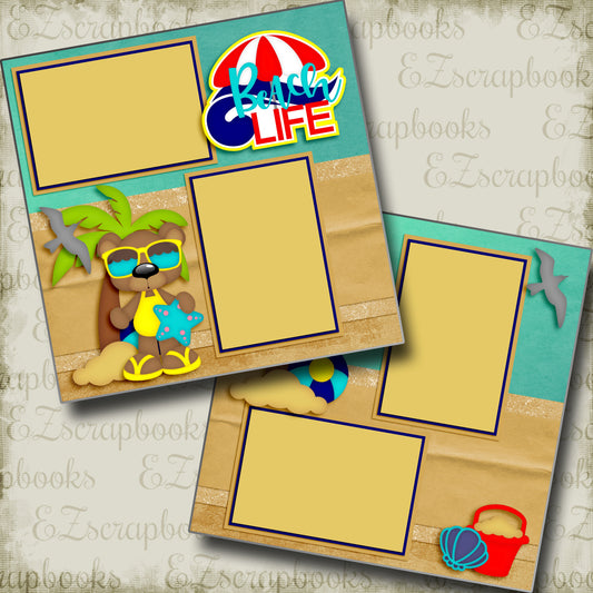 Beach Life - 4930 - EZscrapbooks Scrapbook Layouts Beach - Tropical