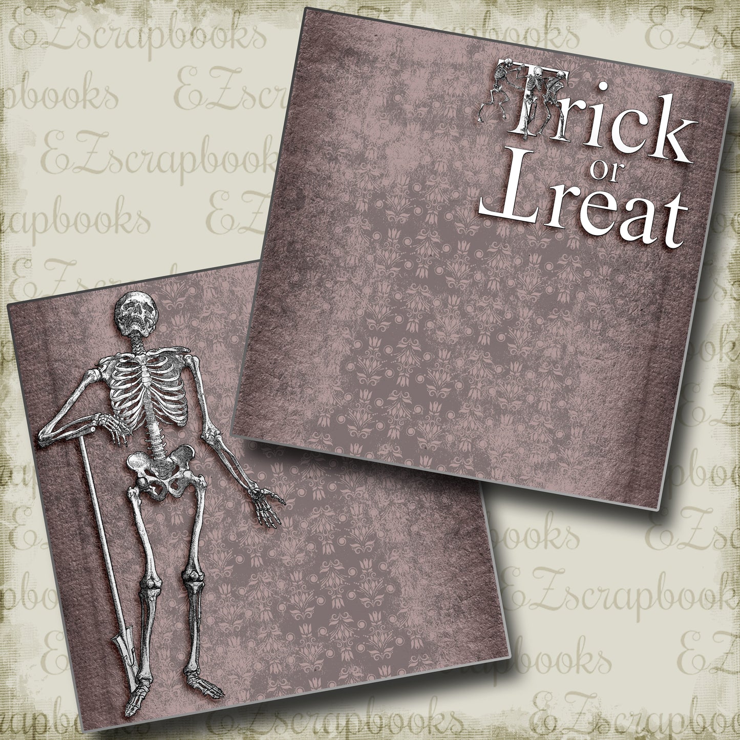 Trick or Treat NPM - 4297 - EZscrapbooks Scrapbook Layouts Halloween