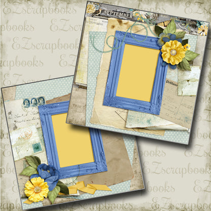 September - 4838 - EZscrapbooks Scrapbook Layouts Months of the Year