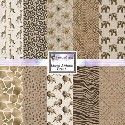 Linen Animal Print - Paper Pack - 8242