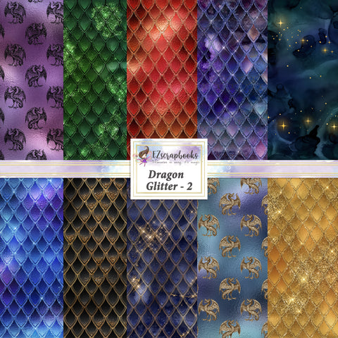 Dragon Glitter 2 - Paper Pack - 8214