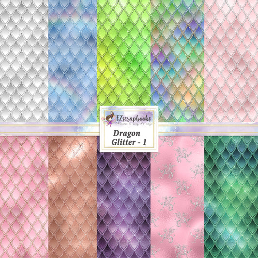 Dragon Glitter 1 - Paper Pack - 8213