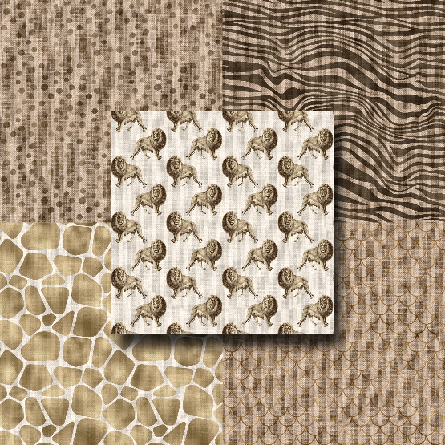 Linen Animal Print - Paper Pack - 8242