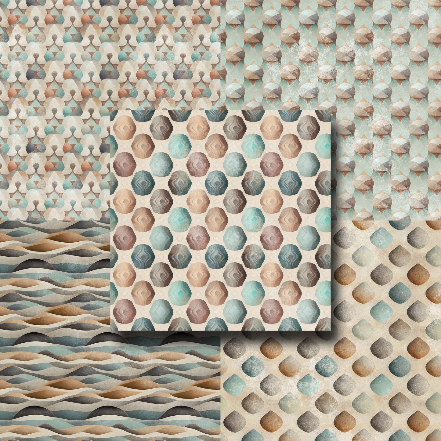 Abstract Beach Grunge - Paper Pack - 8249