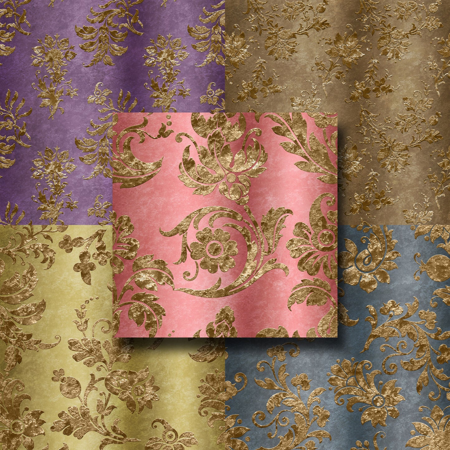 Embossed Gold Velvet - Paper Pack - 8388