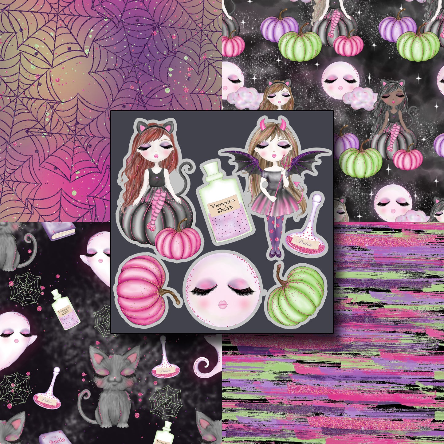 Halloween Dream Dolls Scrapbook Kit - 8132