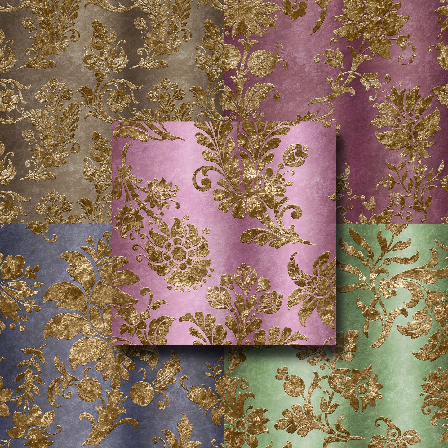 Embossed Gold Velvet - Paper Pack - 8388