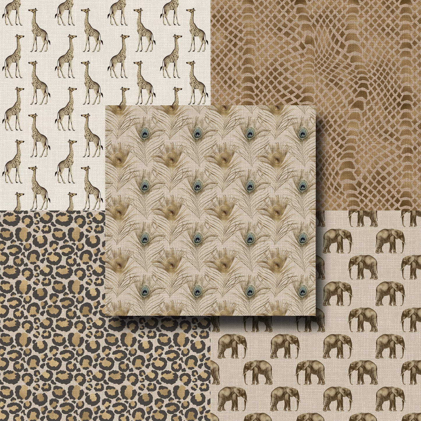 Linen Animal Print - Paper Pack - 8242