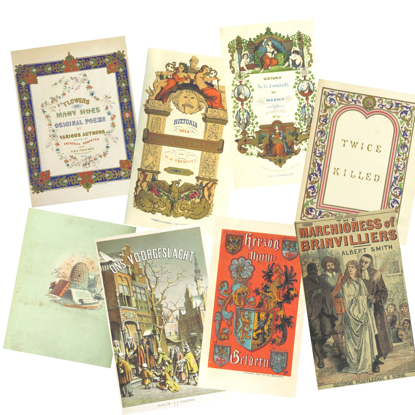 Vintage Distressed Book Covers - 2 - 7349