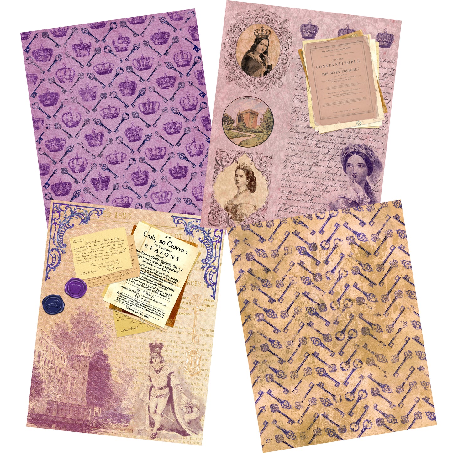 Crowns & Keys Paper Pack - 7312