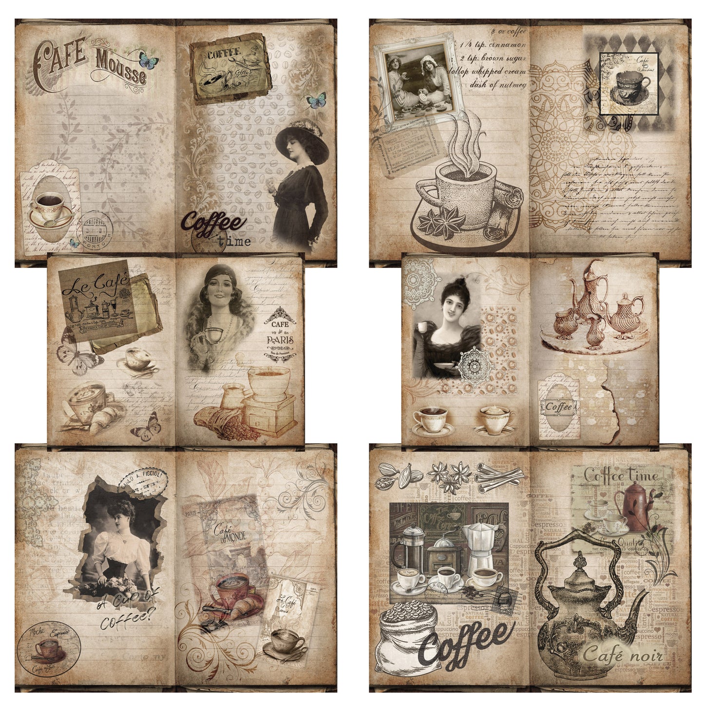 Coffee Time Journal Pages - 7765