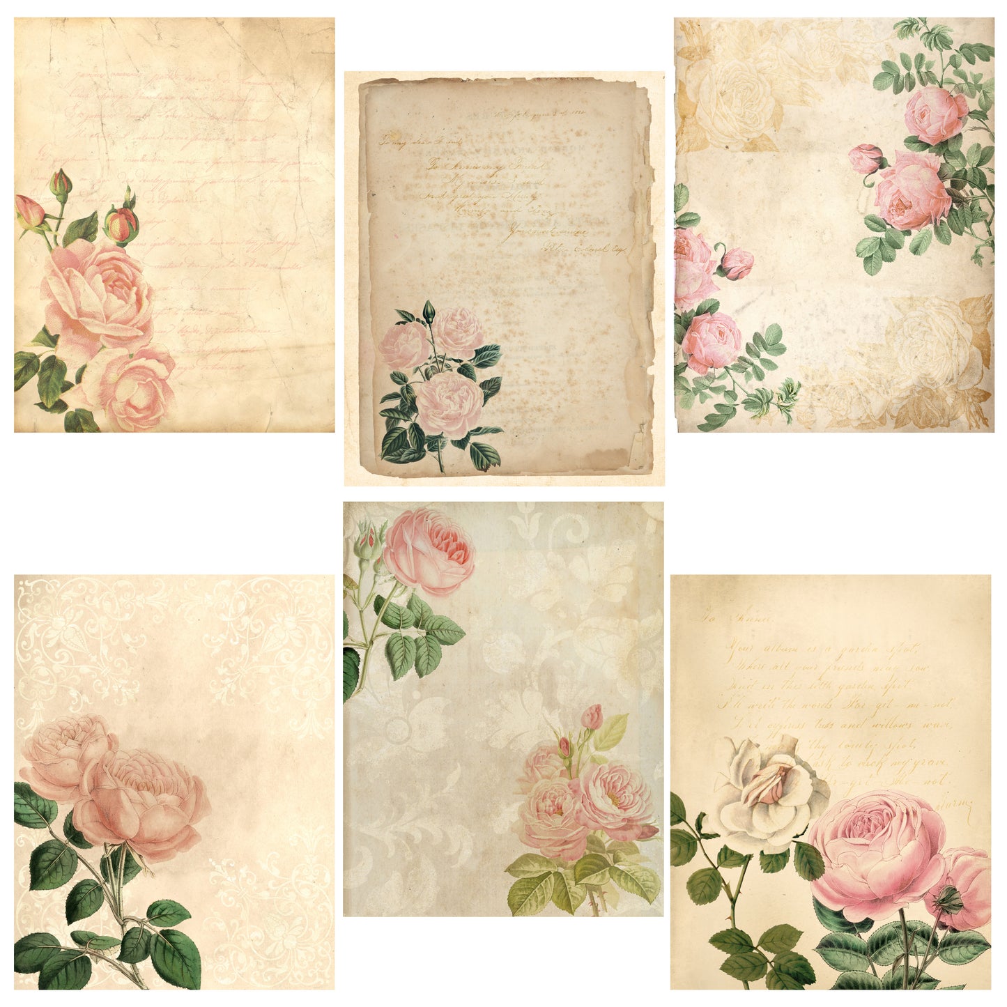 Old Rose Paper Pack - 7886