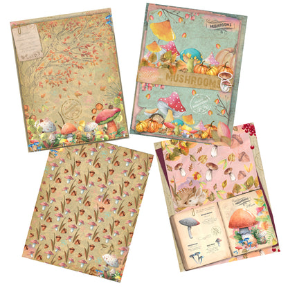 Majestic Mushrooms Paper Pack - 7259 - EZscrapbooks Scrapbook Layouts Journals