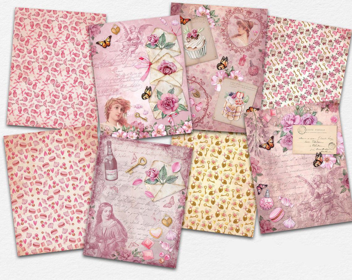 Be My Valentine Paper Pack - 7332 - EZscrapbooks Scrapbook Layouts Journals, Love - Valentine, paper pack