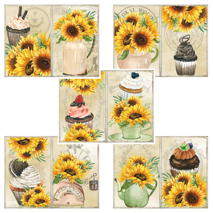 Cupcakes & Sunflowers Journal Pages - 23-7011