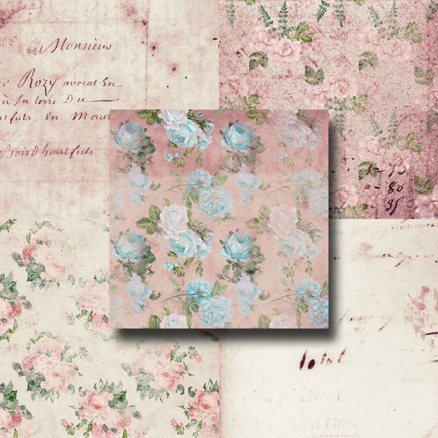 Shabby Pink Textures - Paper Pack - 8173