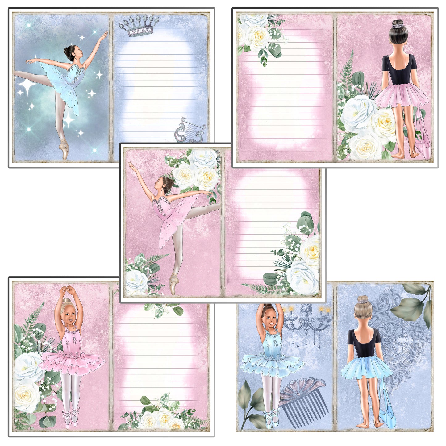 Ballerina Girl Journal Pages - 7983