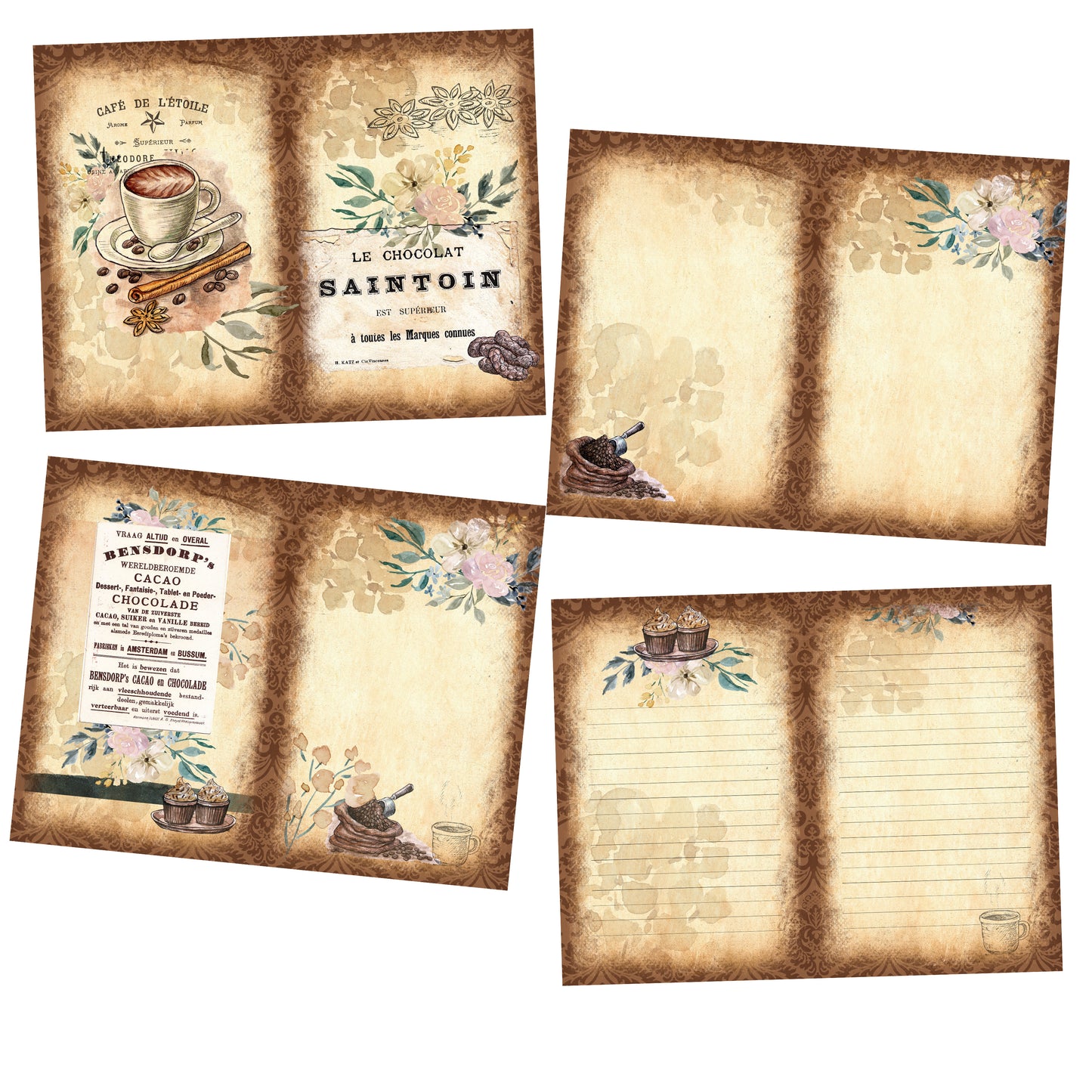 Chocolate & Coffee Journal - 7156 - EZscrapbooks Scrapbook Layouts Journals