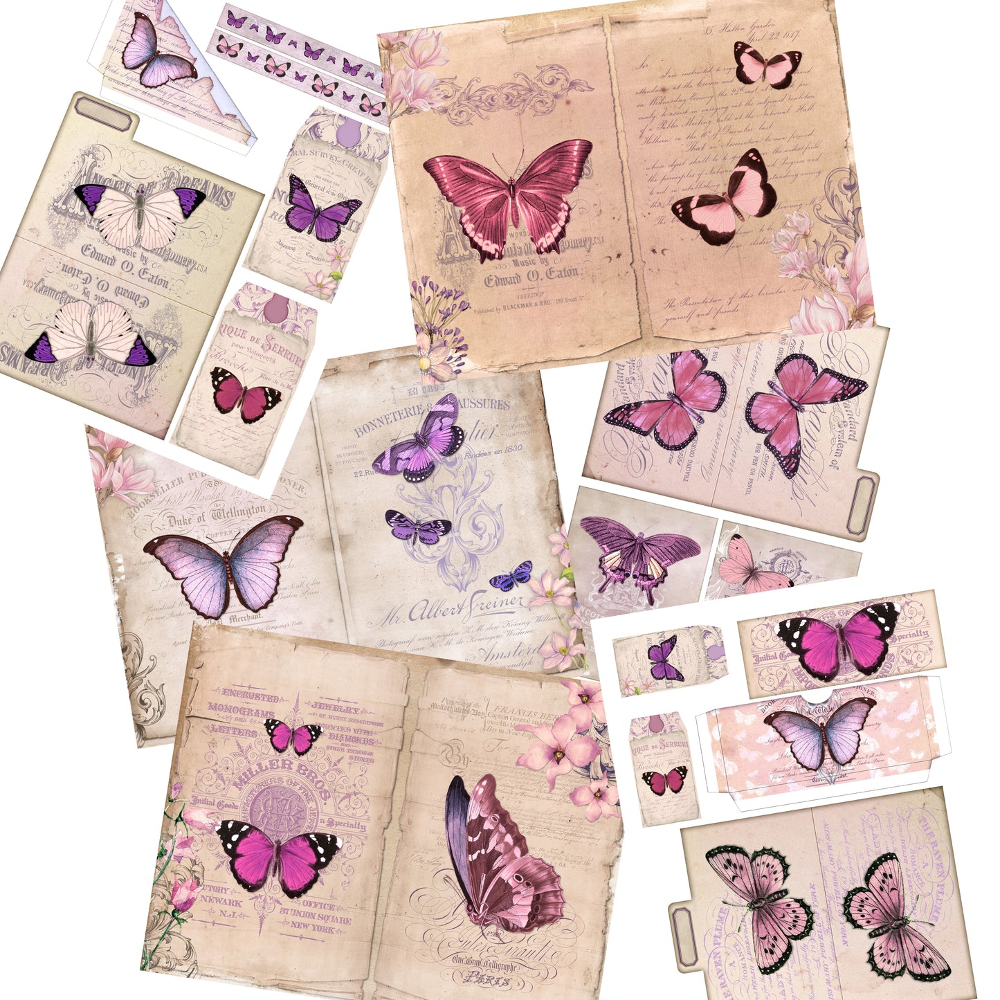 Beloved Butterflies Journal Pages - 7425