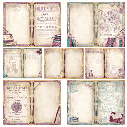 Mysterious Books Journal Pages - 7889