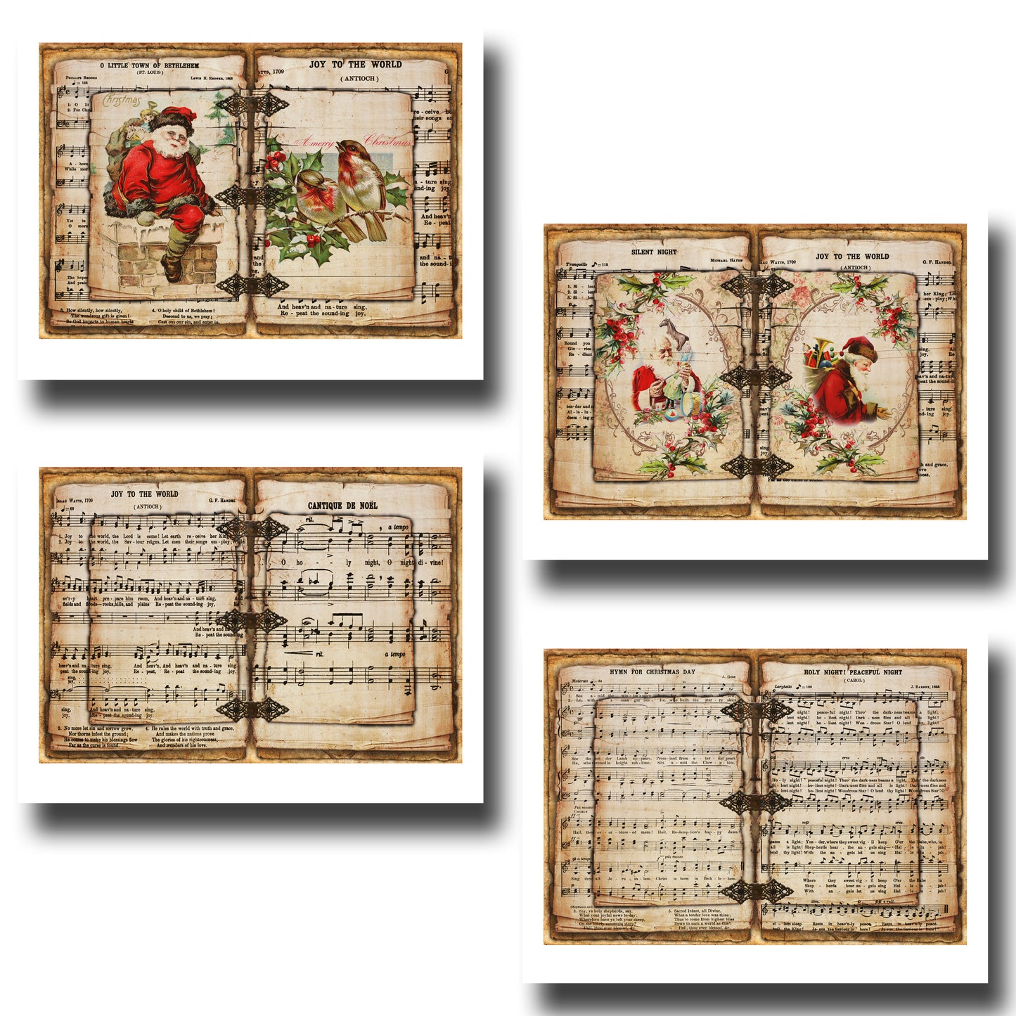 Retro Christmas Music Journal Pages - 7959