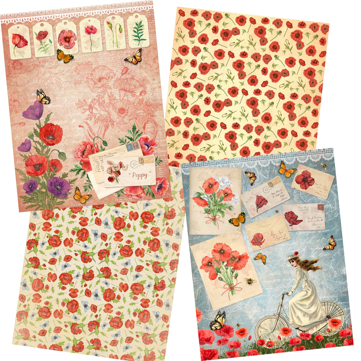 Pretty Poppies Paper Pack - 7361