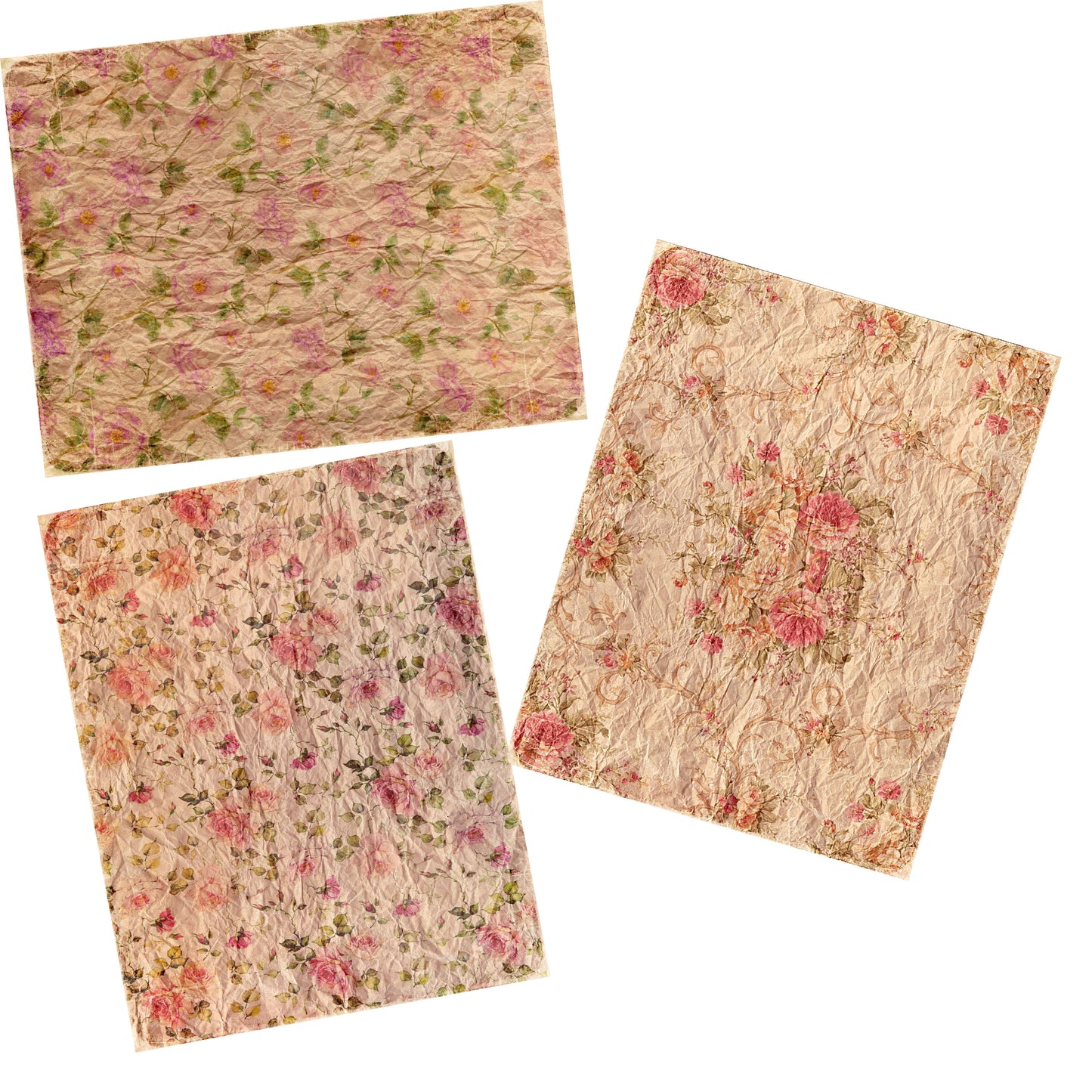 Pink Floral Journal Paper Pack - 7100 - EZscrapbooks Scrapbook Layouts Journals