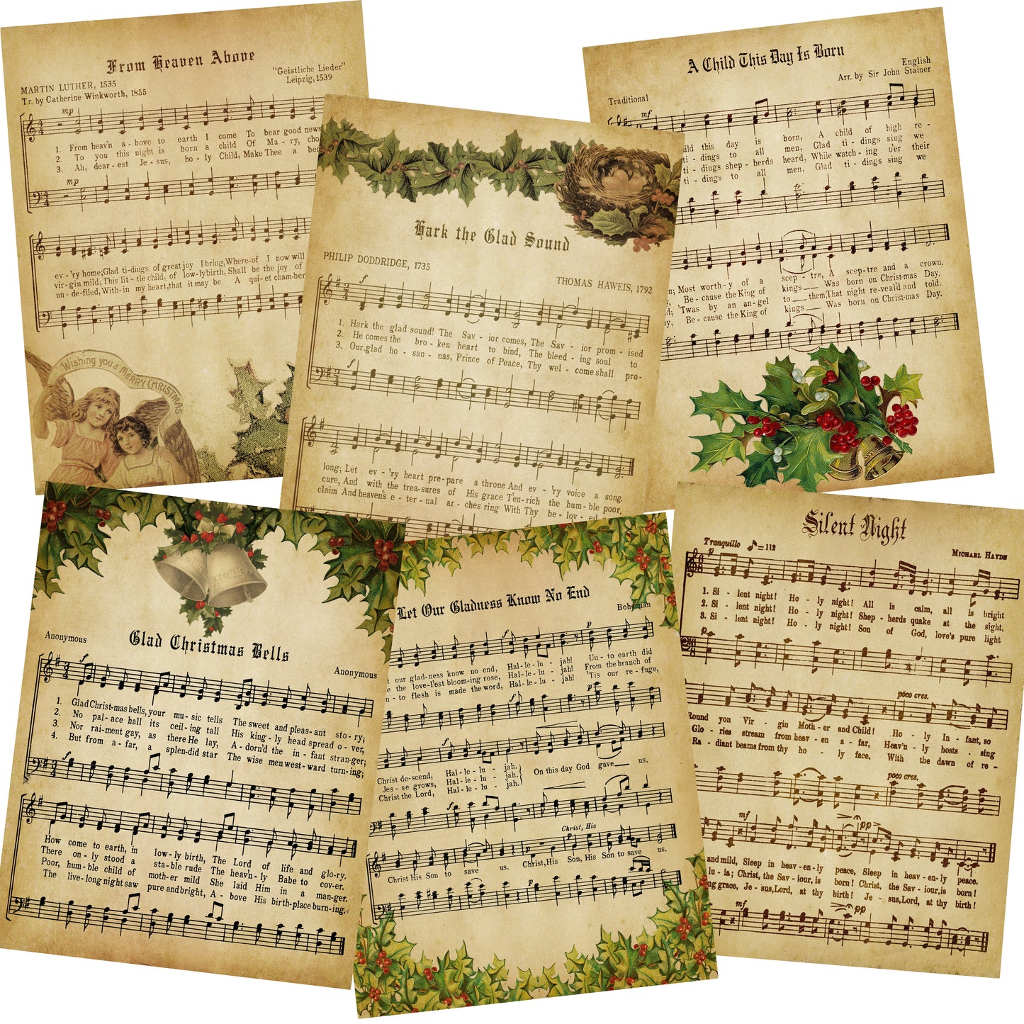 Vintage Christmas Sheet Music - 7383 – EZscrapbooks vintage-christmas-sheet-music-7383-ezscrapbooks