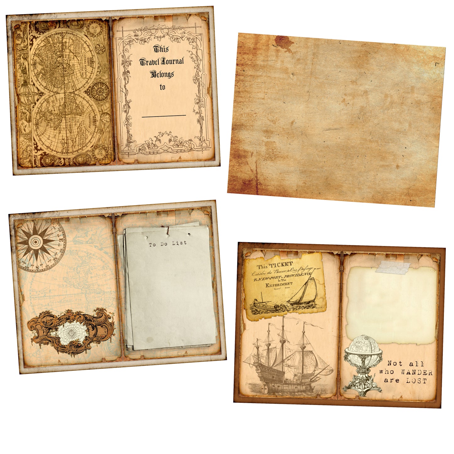 Traveler Journal - 7163 - EZscrapbooks Scrapbook Layouts Journals, travel