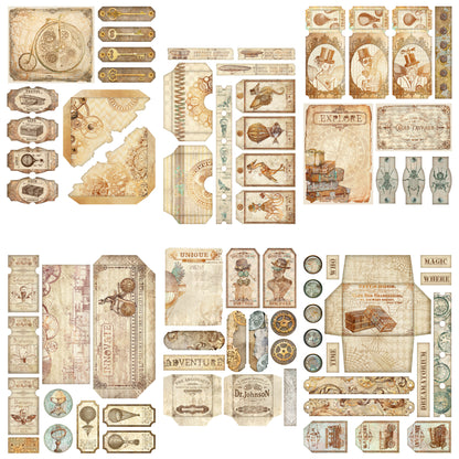 Steampunk World Embellishment Pack - 7824