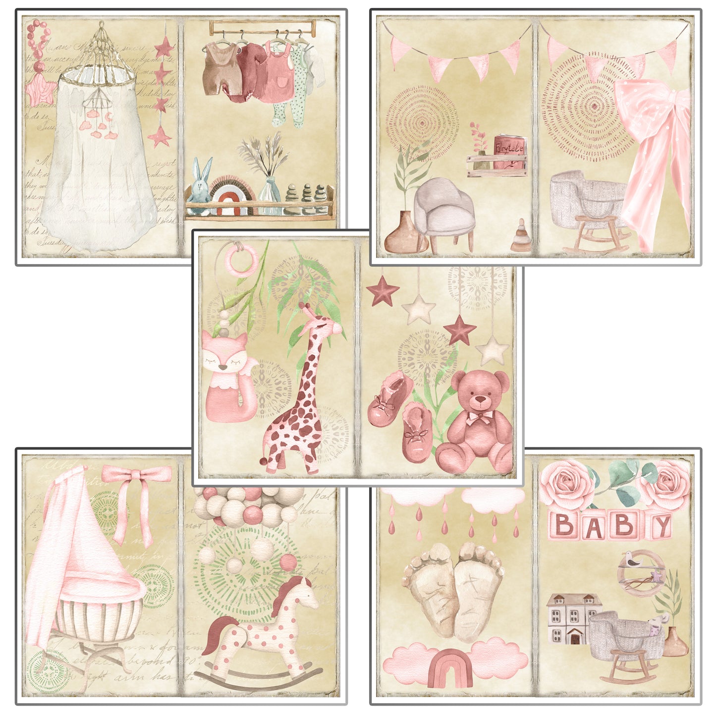 Baby Girl Journal Pages - 7980