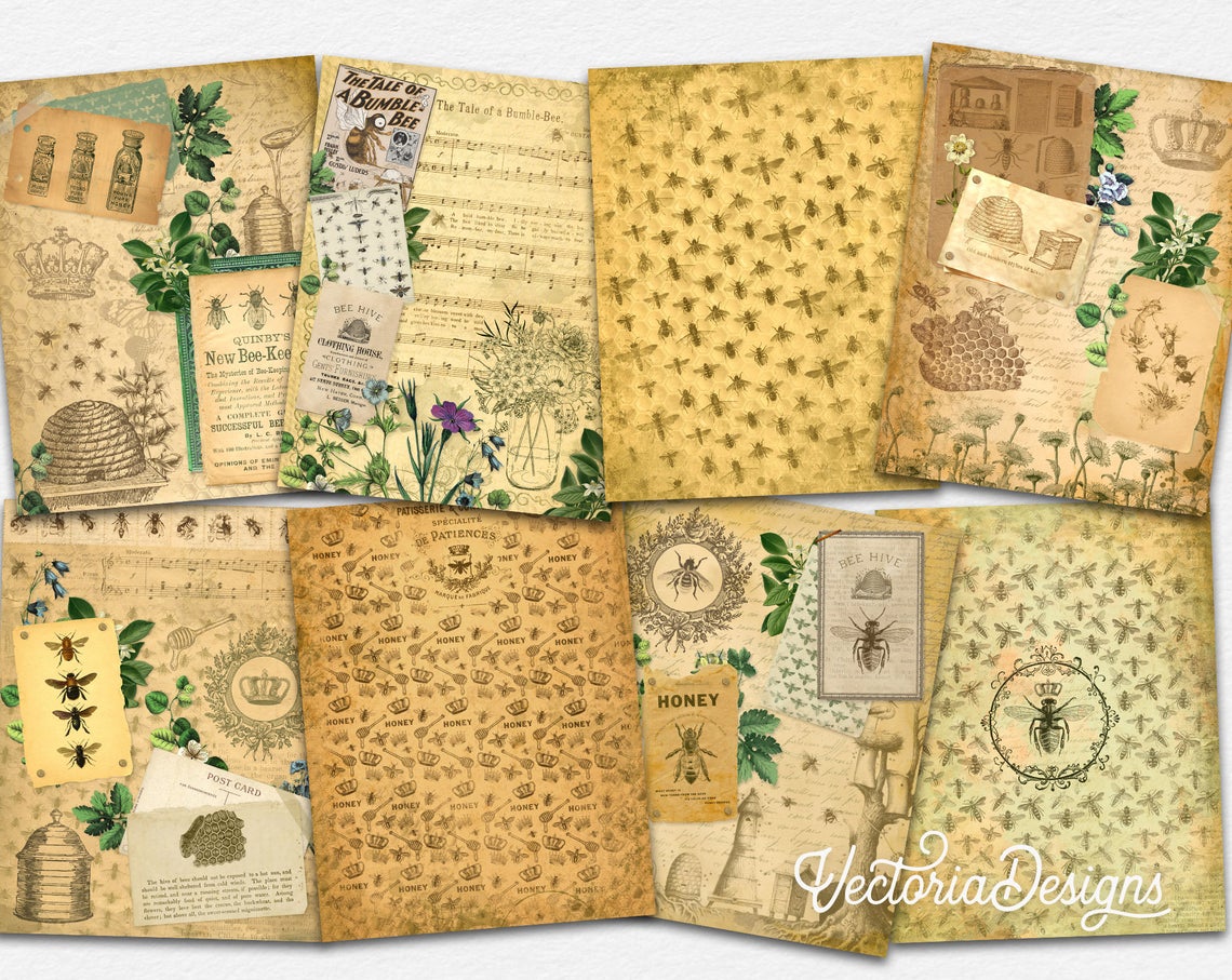 Queen Bees Paper Pack - 7320 - EZscrapbooks Scrapbook Layouts Journals, paper pack