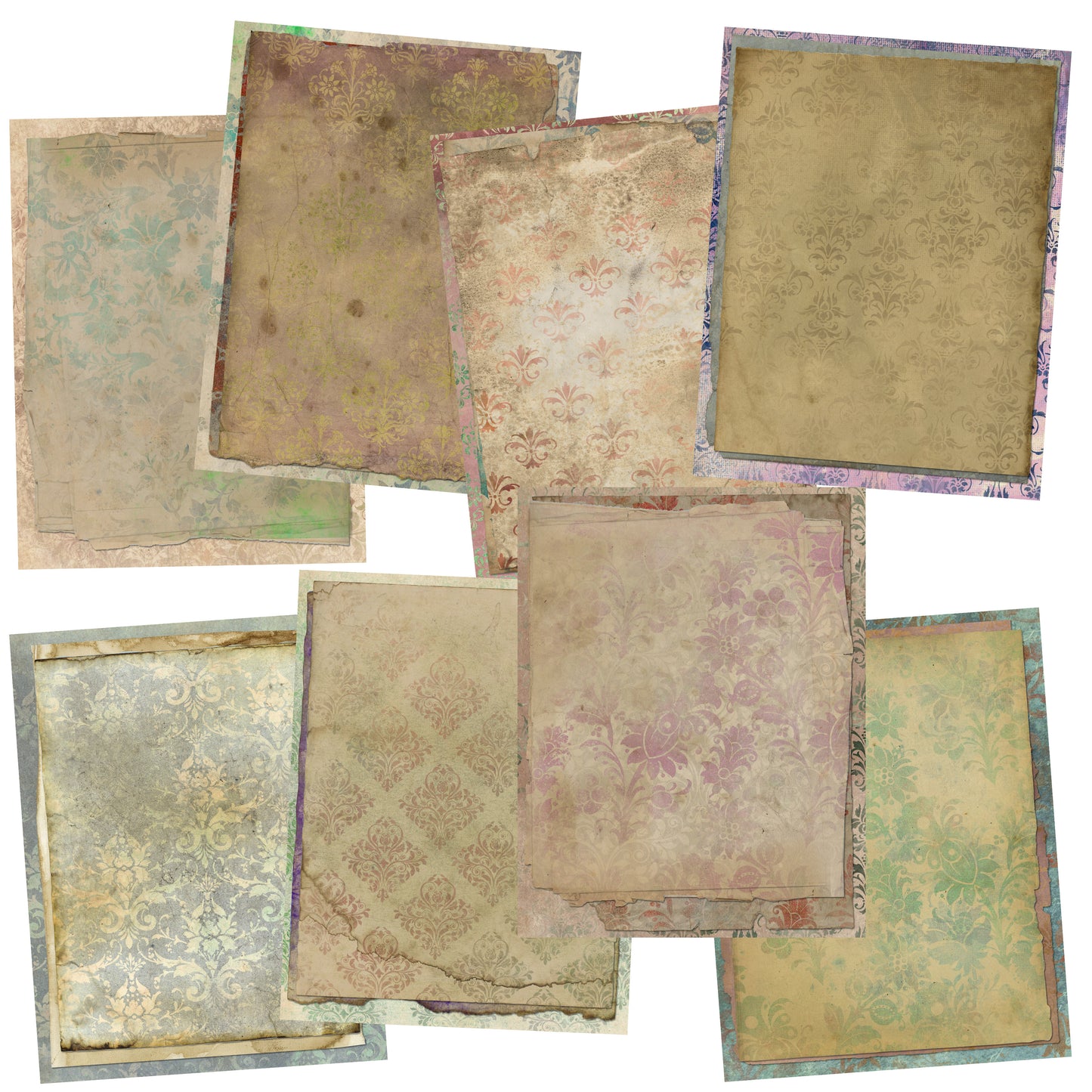 Grunge Pastel Paper Pack - 7382