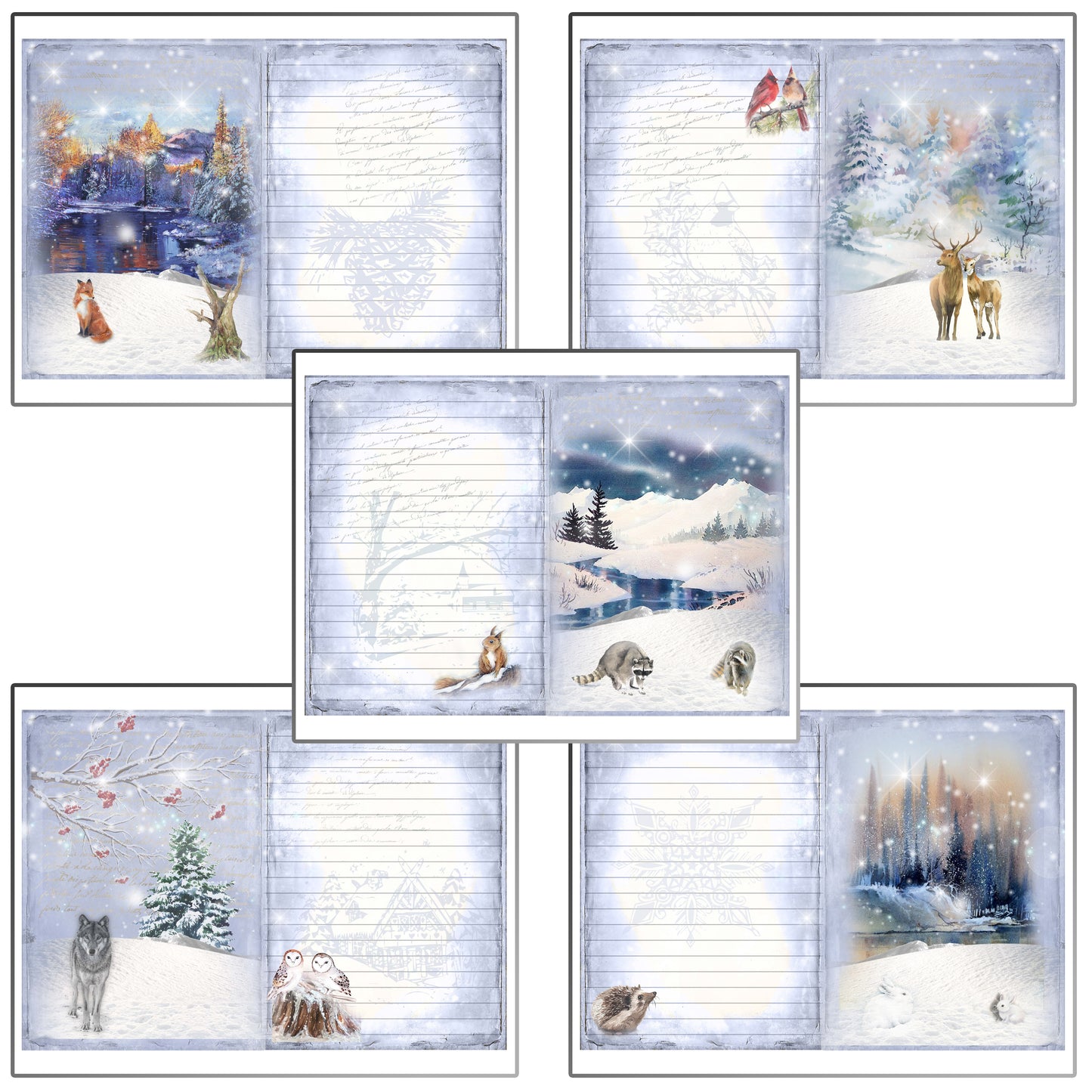 Winter Woods Journal Pages - 23-7116
