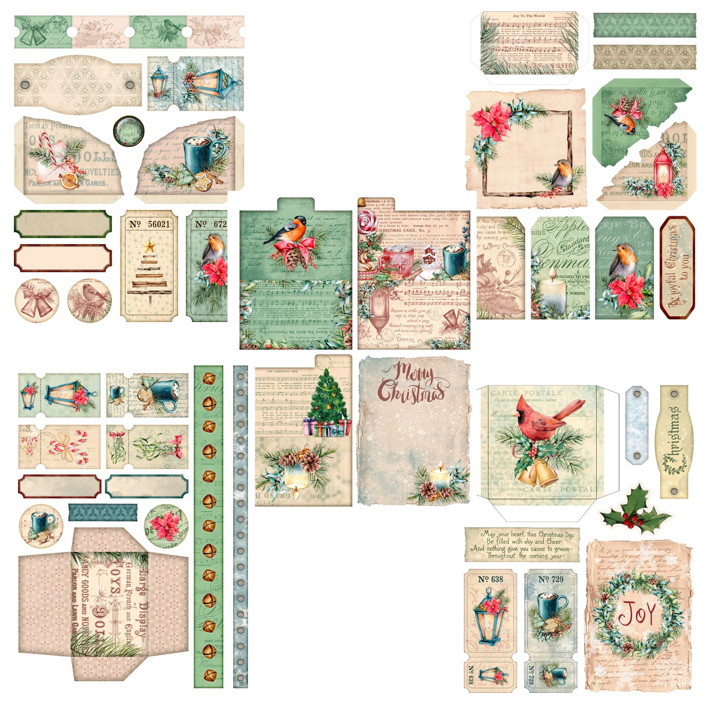 Cozy Christmas Embellishment Pack - 7588